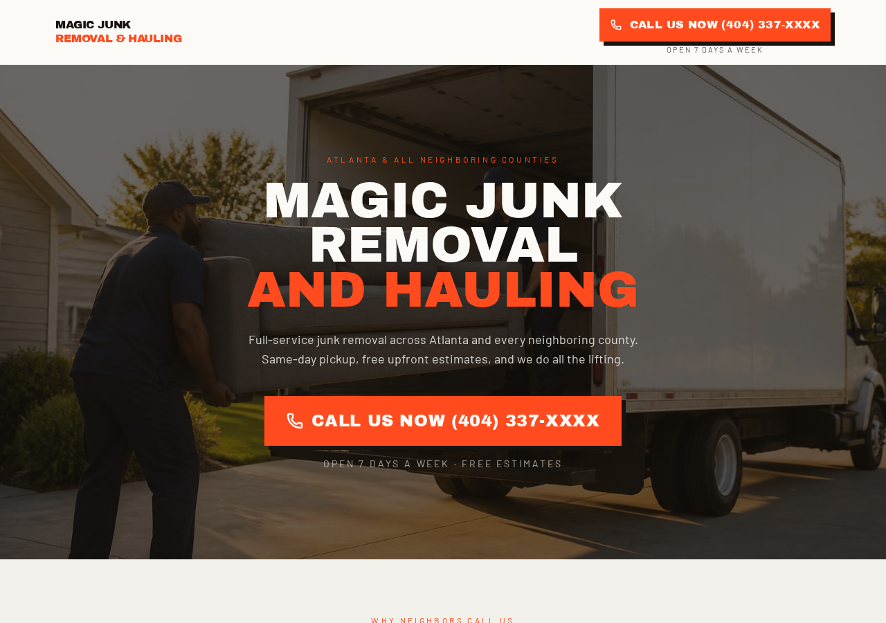 Magic Junk Removal & Hauling website preview
